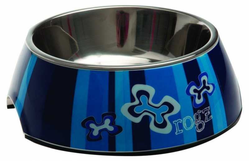 ROGZ nerezová miska Indigo Bones