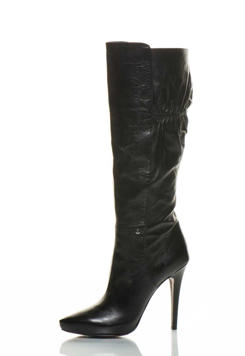 Cesare Paciotti Černé kožené kozačky