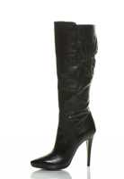 Cesare Paciotti Černé kožené kozačky